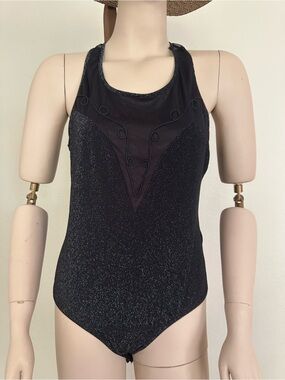 Sterling & Stitch Sparkly Shimmer Bodysuit Large⁠